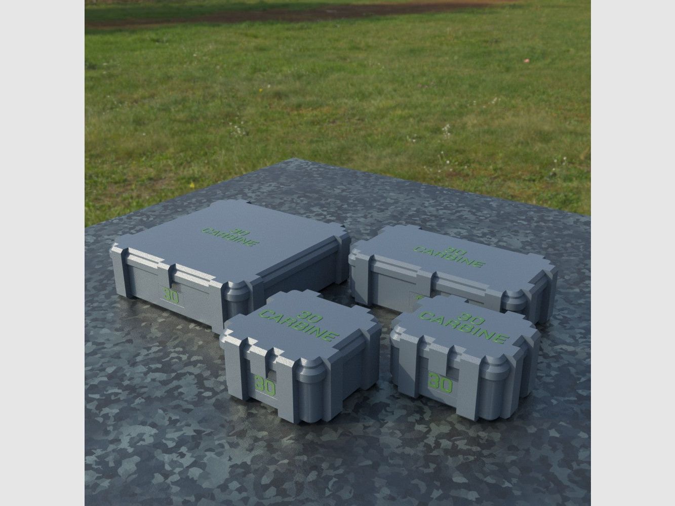 Filamelt Munitionsbox / Ammo Box .30 Carbine – Patronenbox ‘Klappdeckel’ – 20 / 25 / 50 / 100 Runden