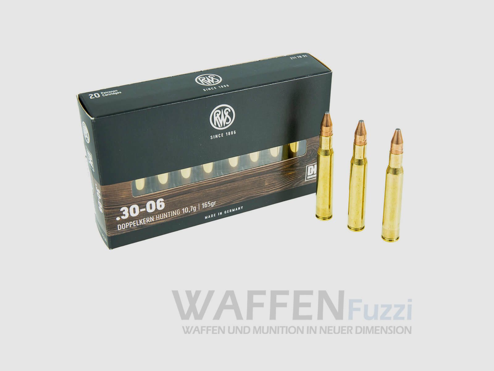 RWS Jagdmunition Kaliber .30-06 DK Geschoss 165gr
