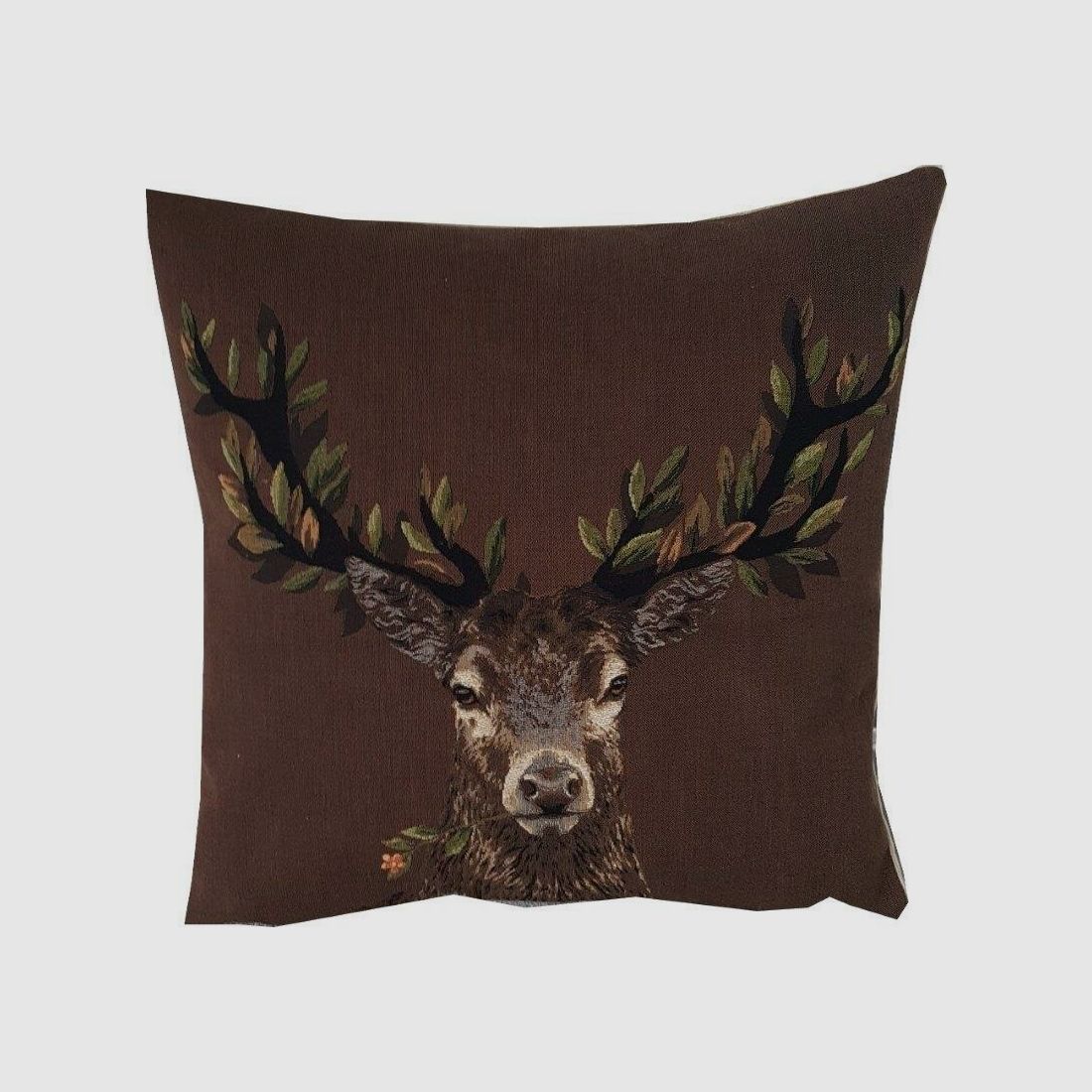 Lovergreen Kissen Motiv Kissen Gerader Hirschkopf + Laub