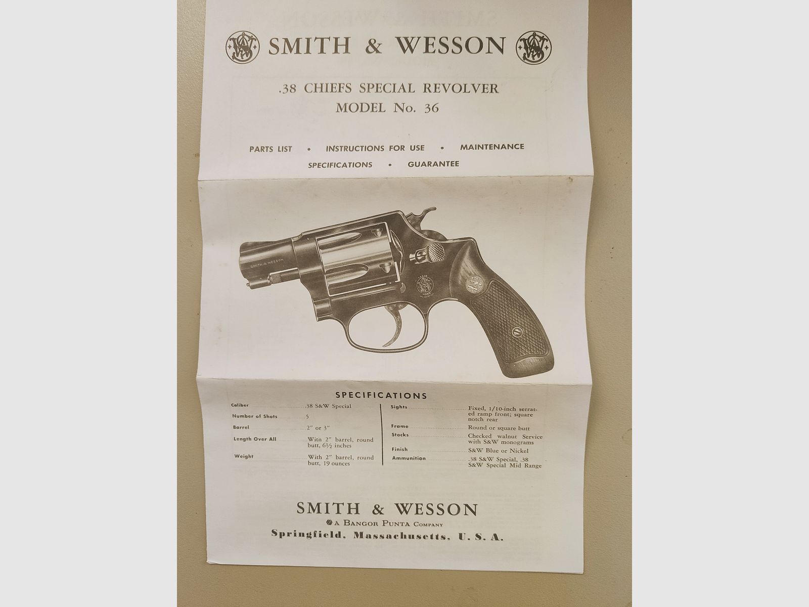 Smith & Wesson .38 Chiefs Special