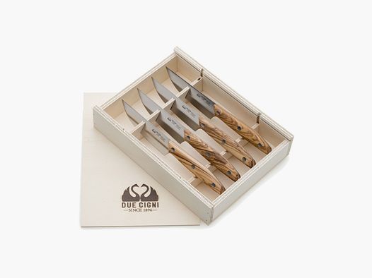 Due Cigni - Set 4 pz American steak "Serie 1896" olive