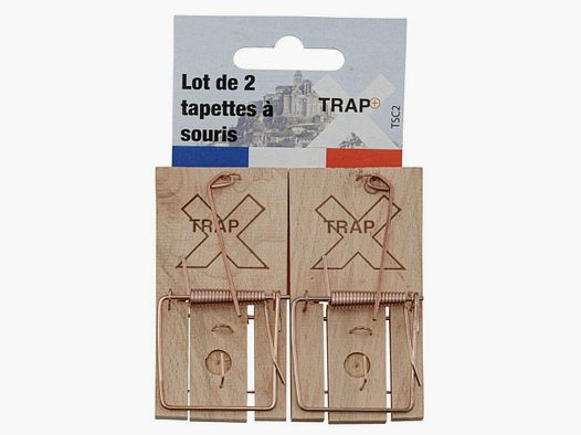 Tapette à souris en bois, lot de 2
