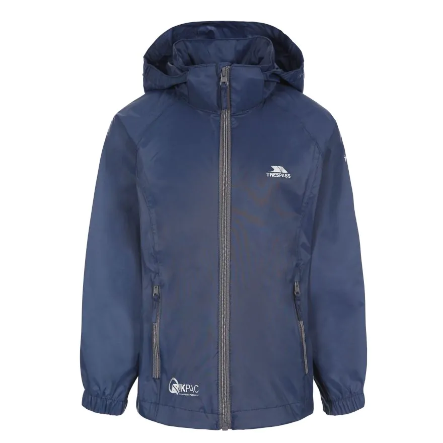 Trespass Qikpac X lightweight children's rain jacket