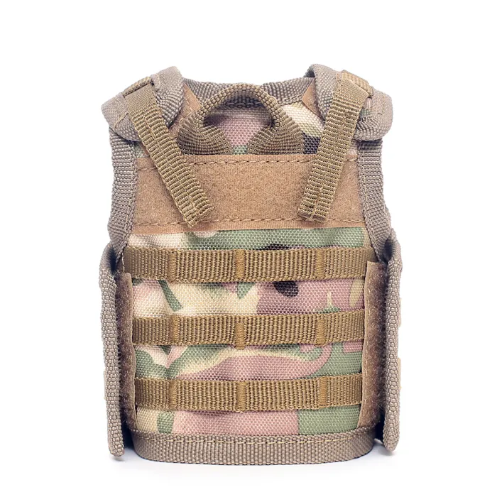Mini giubbotto tattico con tasche frontali per bottiglia di birra / bottiglia di vino / thermos - MultiCam, immagine 5 di 7