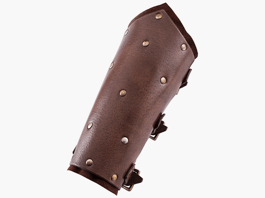 Ulfberth Armschützer aus Leder mit Nieten und Wildleder, Paar, versch. Farben