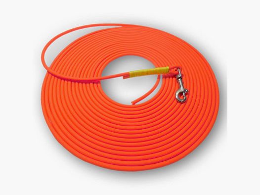 Laisse de traîne, laisse de champ 20 m en orange signalétique