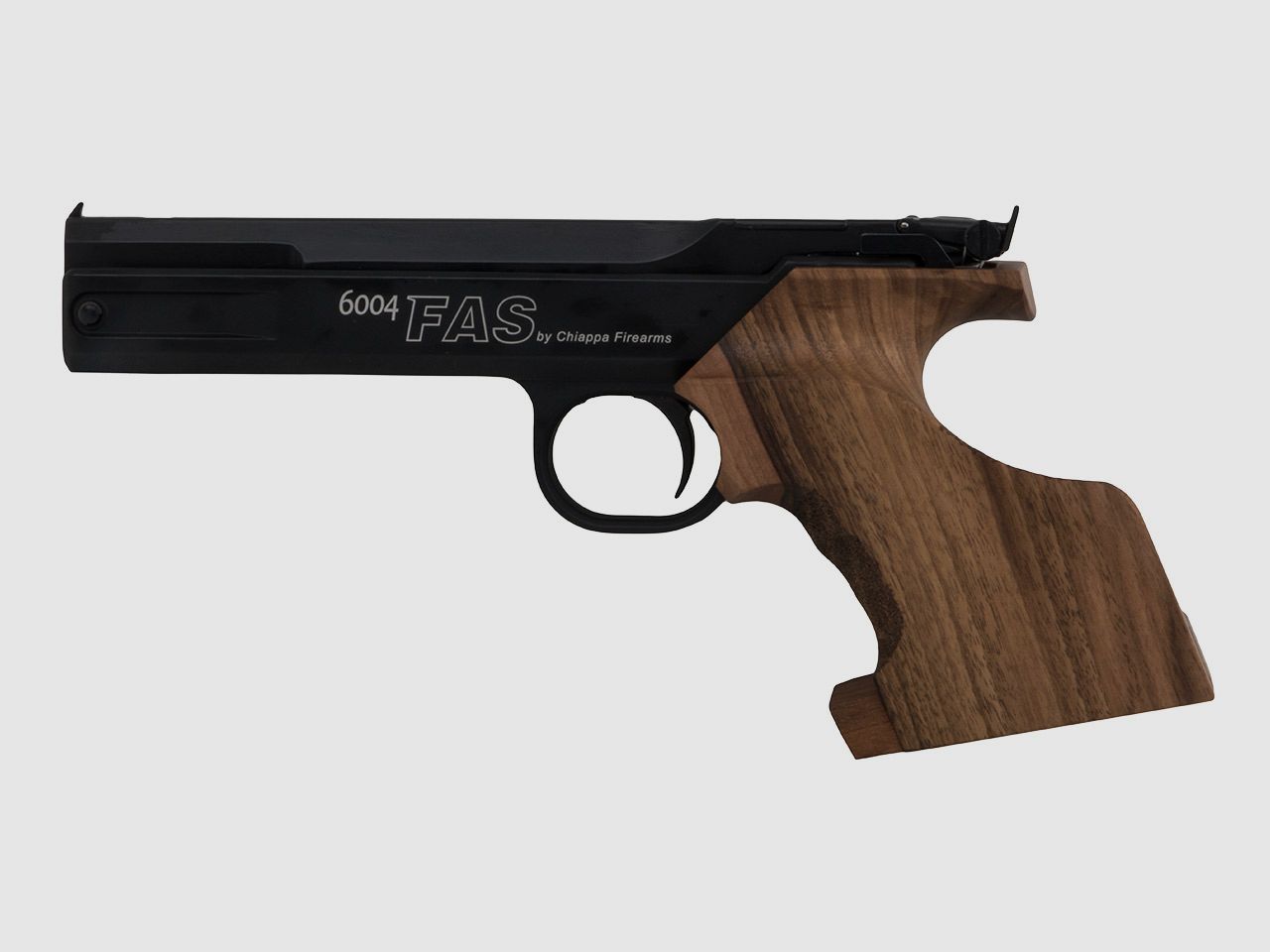 Matchpistole Chiappa FAS 6004 Match 7,5 Zoll LauflĂ¤nge medium Holzgriff Kaliber 4,5 mm (P18)