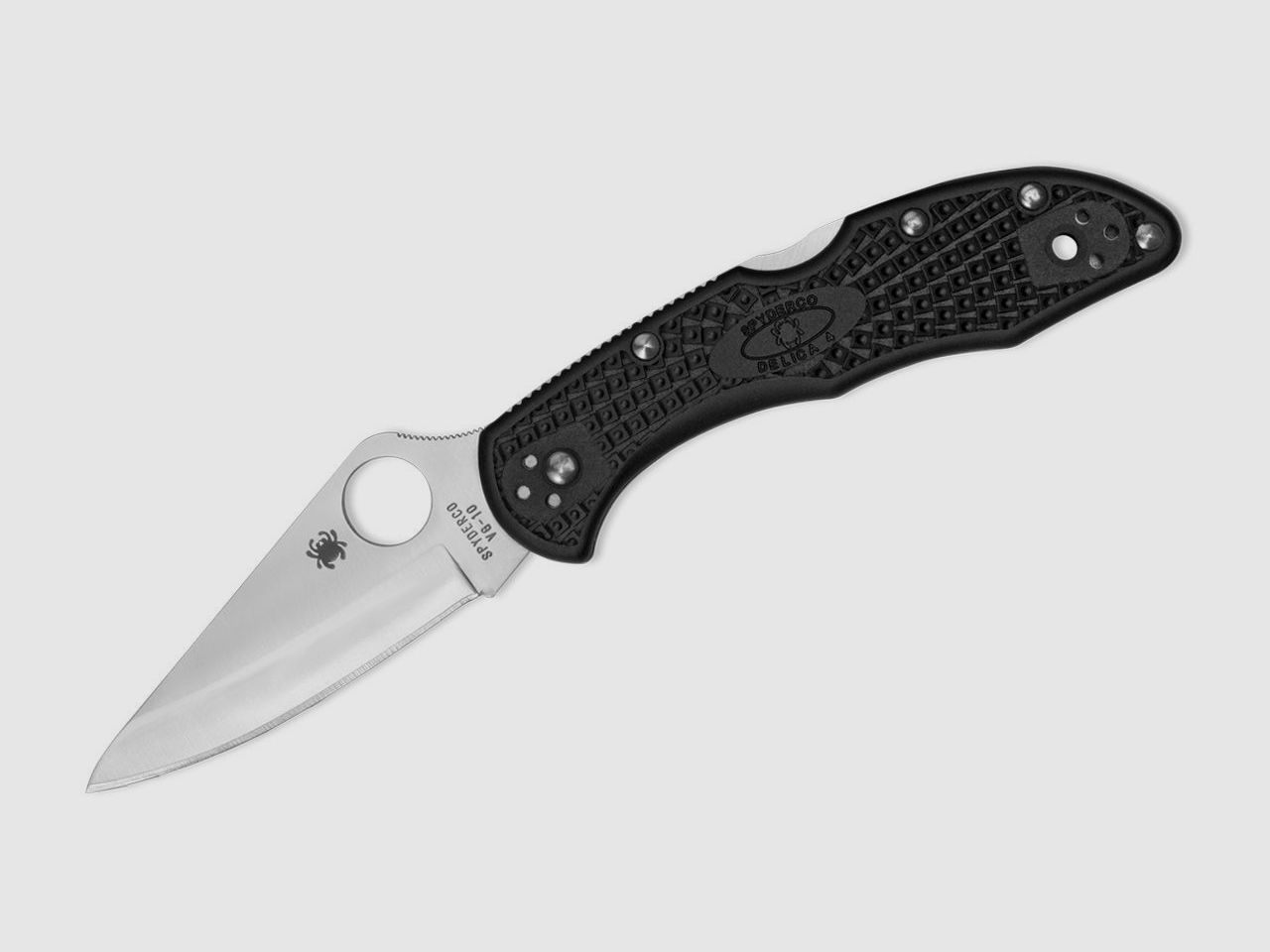 Taschenmesser Delica 4 Lightweight Black Plain