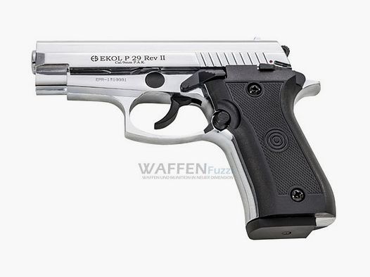 Ekol P29 Rev. II cromado pistola de fogueo calibre 9mm P.A.K