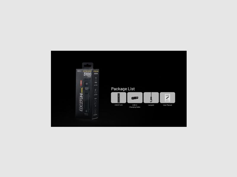 Nitecore EDC27 UHI zaklamp 3100 lumen, afbeelding 5 van 5