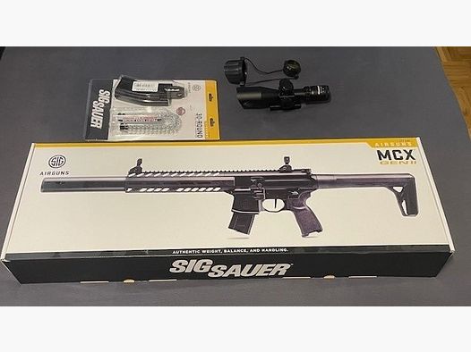 Sig Sauer MPX GEN 2 + Zubehör + 5x 88 gr. CO2 Kartuschen