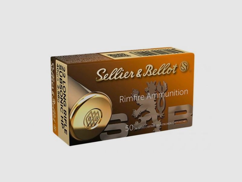 SELLIER & BELLOT .22 LR SUBSONIC - 40GRS. - HP - 50 PATRONEN