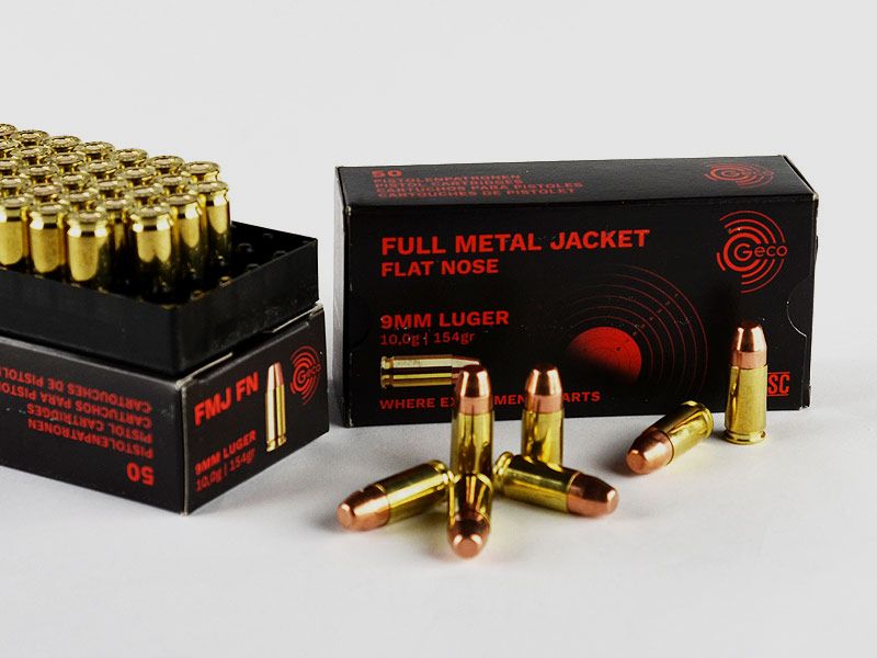 GECO 9 mm Luger, FMJ płaski 154 grs 1 opakowanie (50 strzałów po 0,3999 €*)