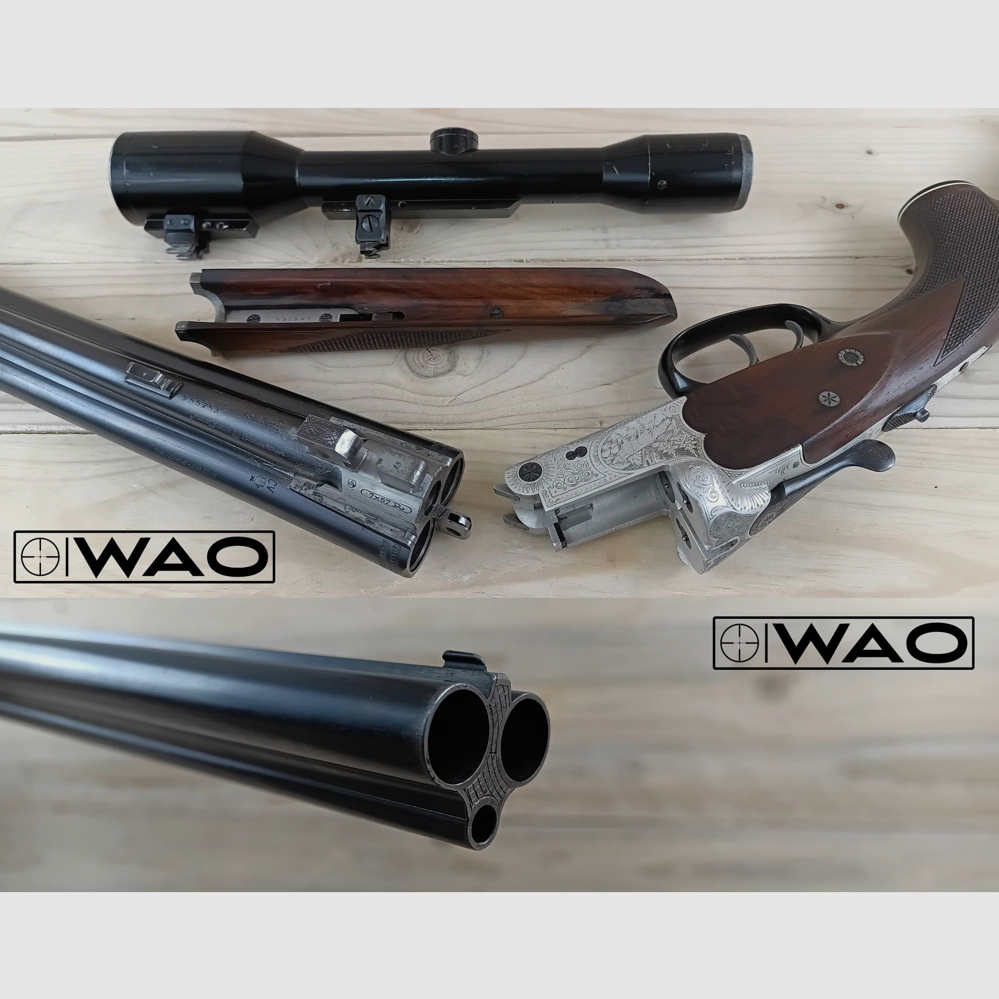 Sauer & Sohn Mod. 3000 Luxus Drilling, Kal.: 7x57R; 16/70 *mit Optik*