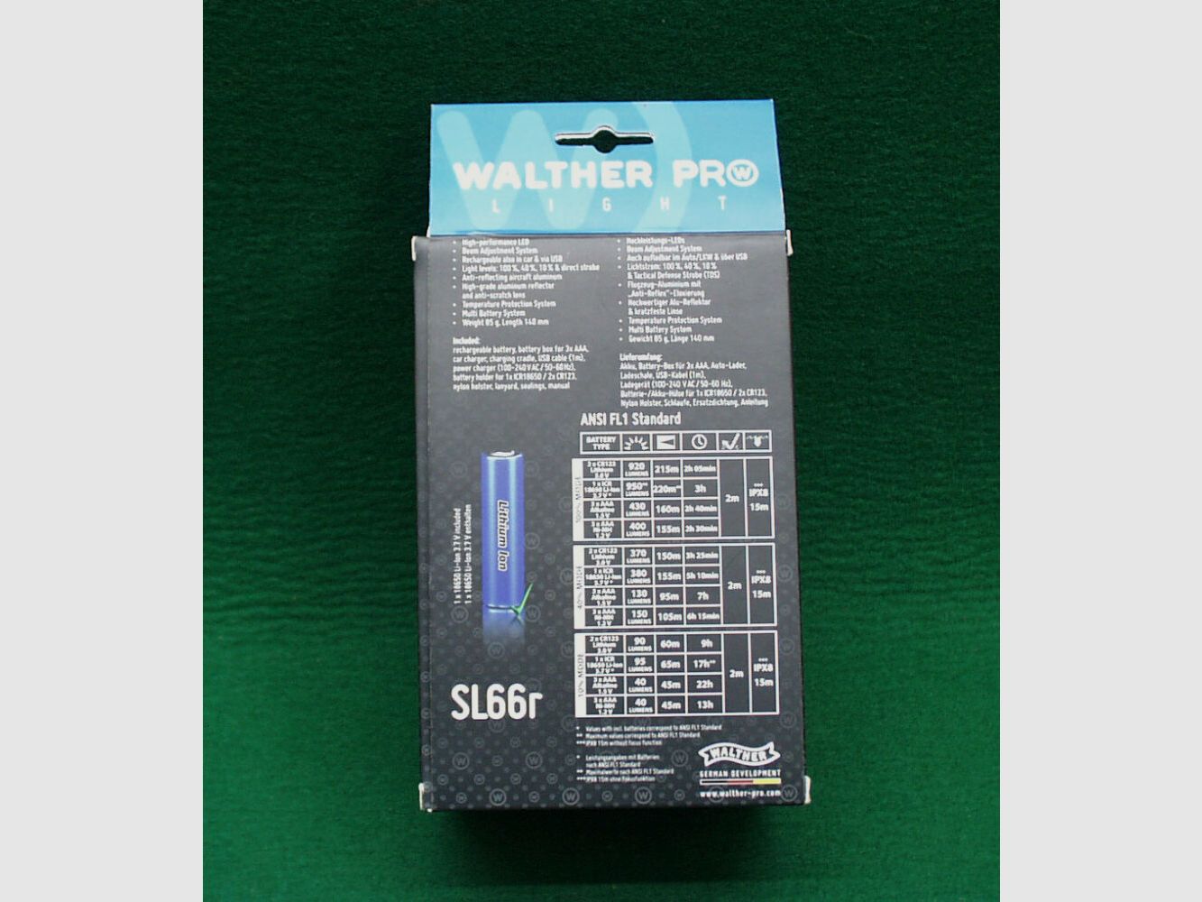Walther SL66r flashlight