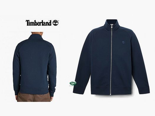 TIMBERLAND Felpa Exet Brushed con zip blu scuro