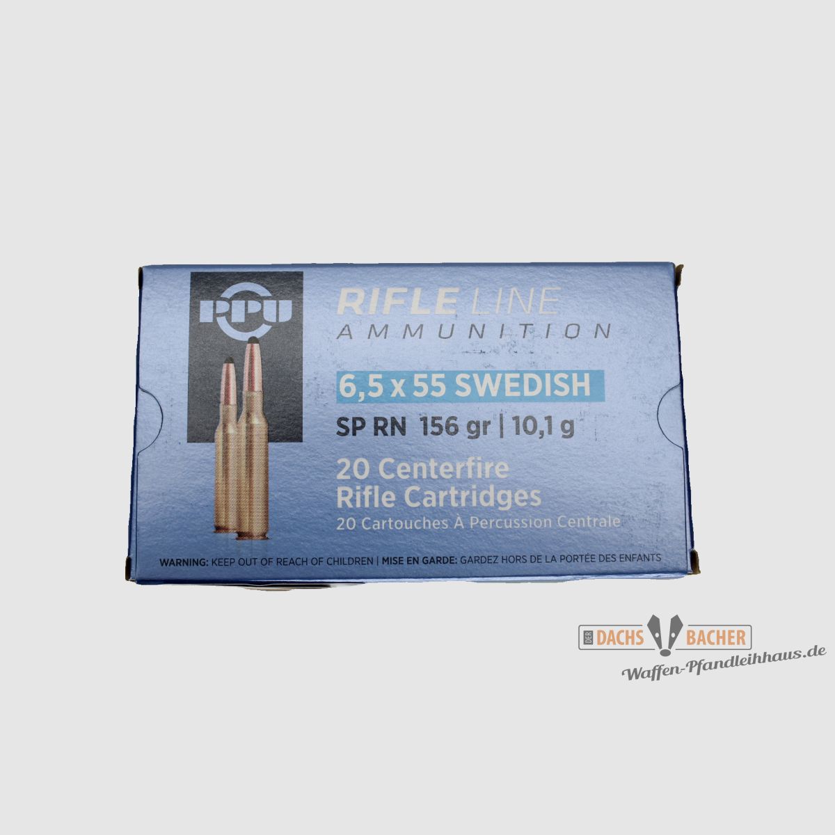 PPU Privi Partizan 6,5x55 Swedish 10,1g/156gr SP Teilmantel 20 Schuß