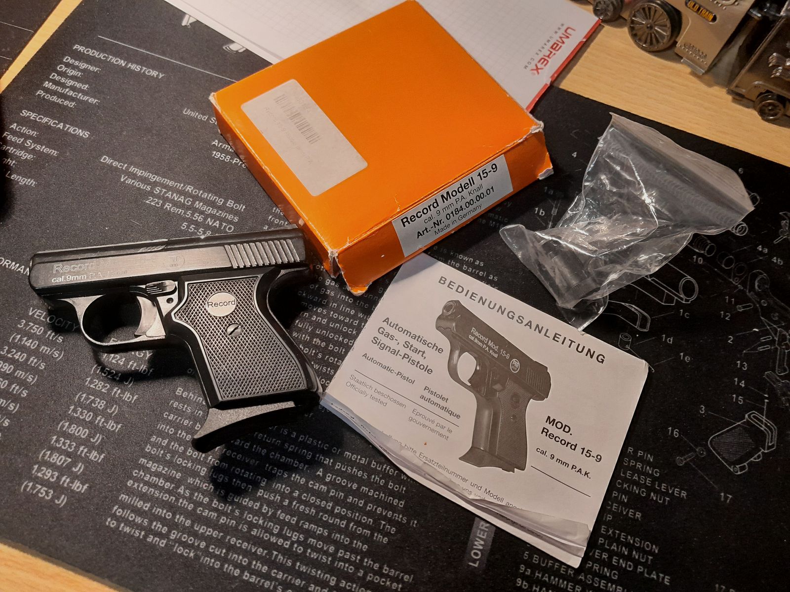 Record 15-9 9mm pak Schreckschuss