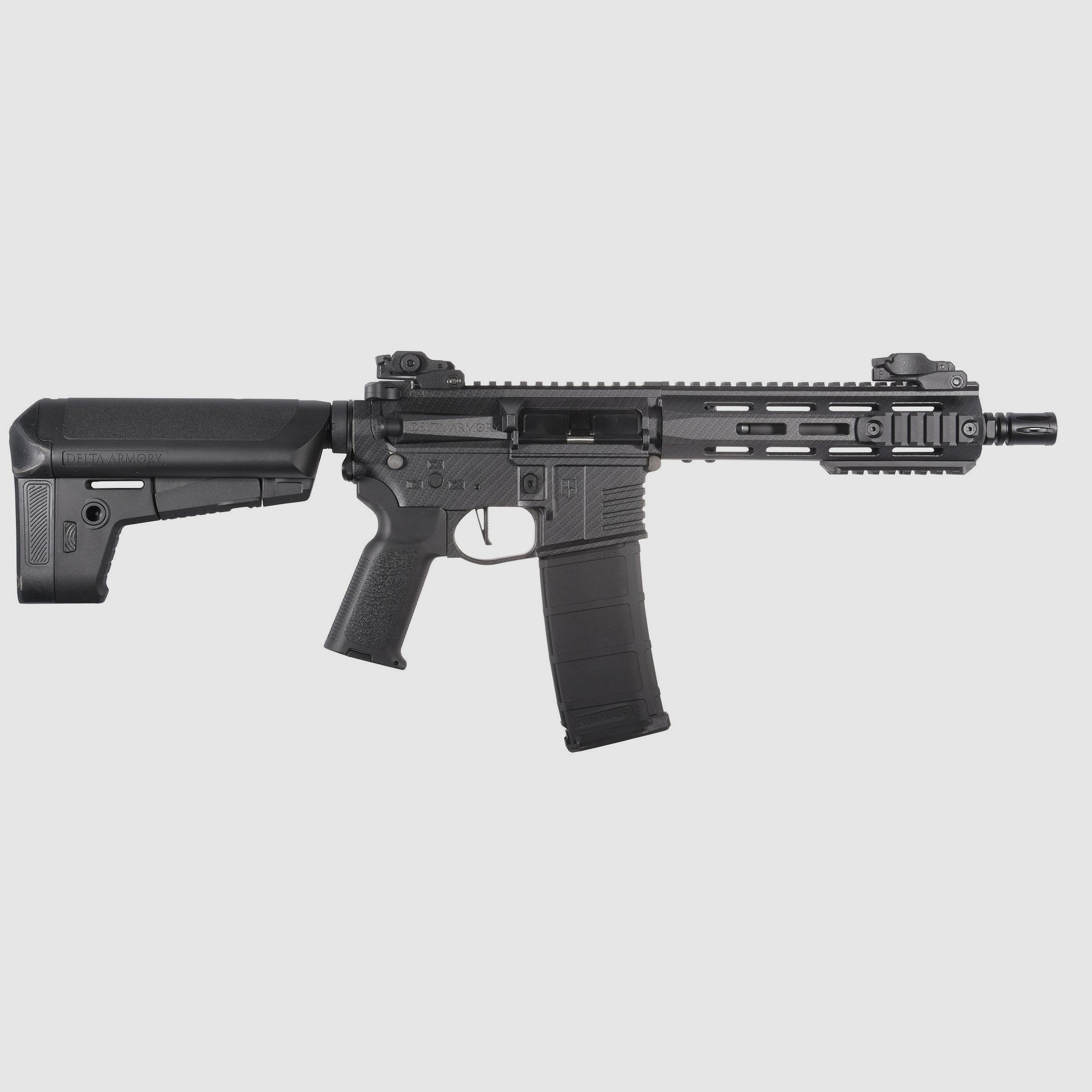 M4 AR15 M-LOK 8 Zoll CHARLIE Carbon S-AEG Airsoft Gewehr Frei ab 18 Jahren | Delta Armory
