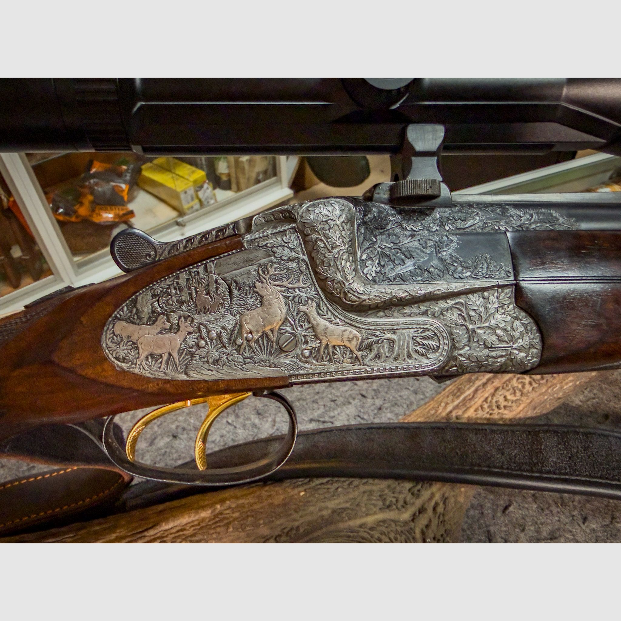 BBF 7X65R / 12/70 with 5.6×52 R insert barrel – from the possession of Gerhard Stauch (GDR) with interchangeable barrel