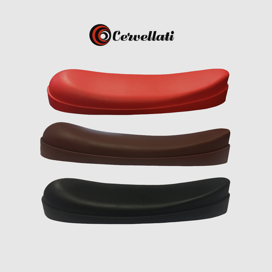 CERVELLATI Gebogen Rubber Schouderkolf 25 mm Rood, afbeelding 1 van 4