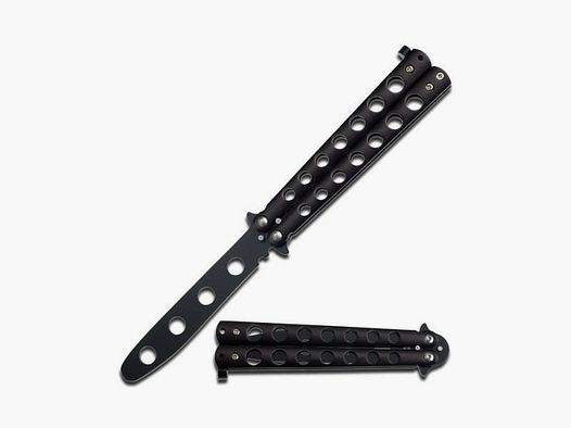 Master USA Cuchillo mariposa de entrenamiento negro