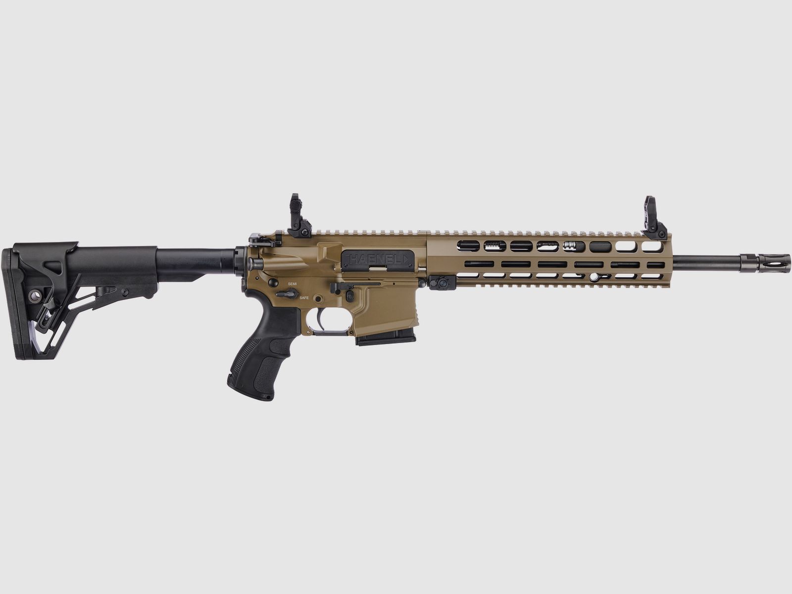 Haenel CR 223 M-LOK Handschutz Lauflnge 368 mm | Direktabzug | Handschutz lang | Oliv | nicht sportlich zugelassen, Kal. .223 Rem.