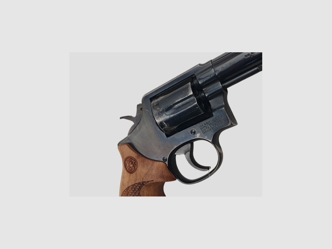 GEBRAUCHT - REVOLVER SMITH&WESSON MODEL 10-8 KALIBER 38SP LAUF 4" ERGONOMISCHE HOLZGRIFFE, Bild 3 von 10