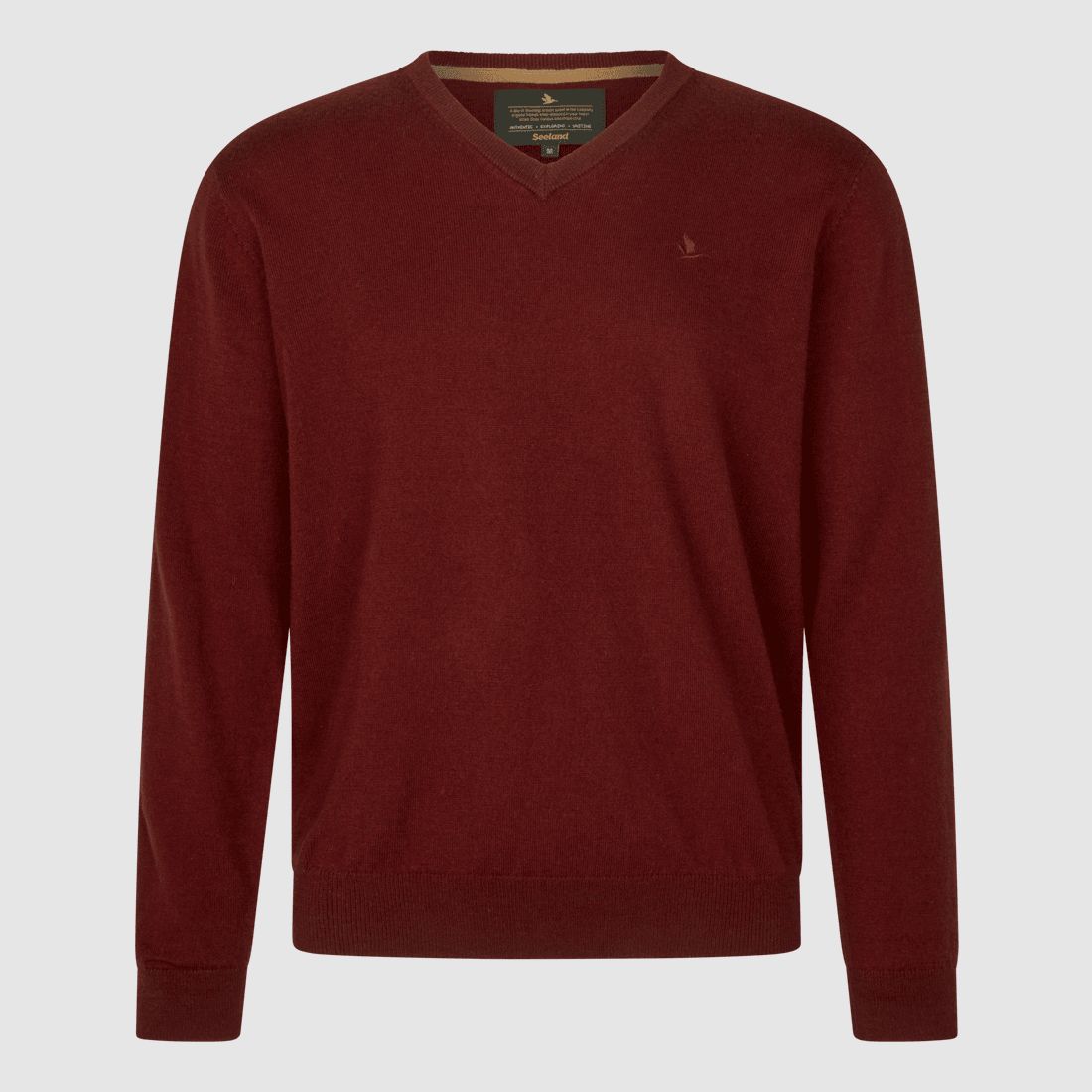 Seeland Pull V en Pin Homme Merlot L