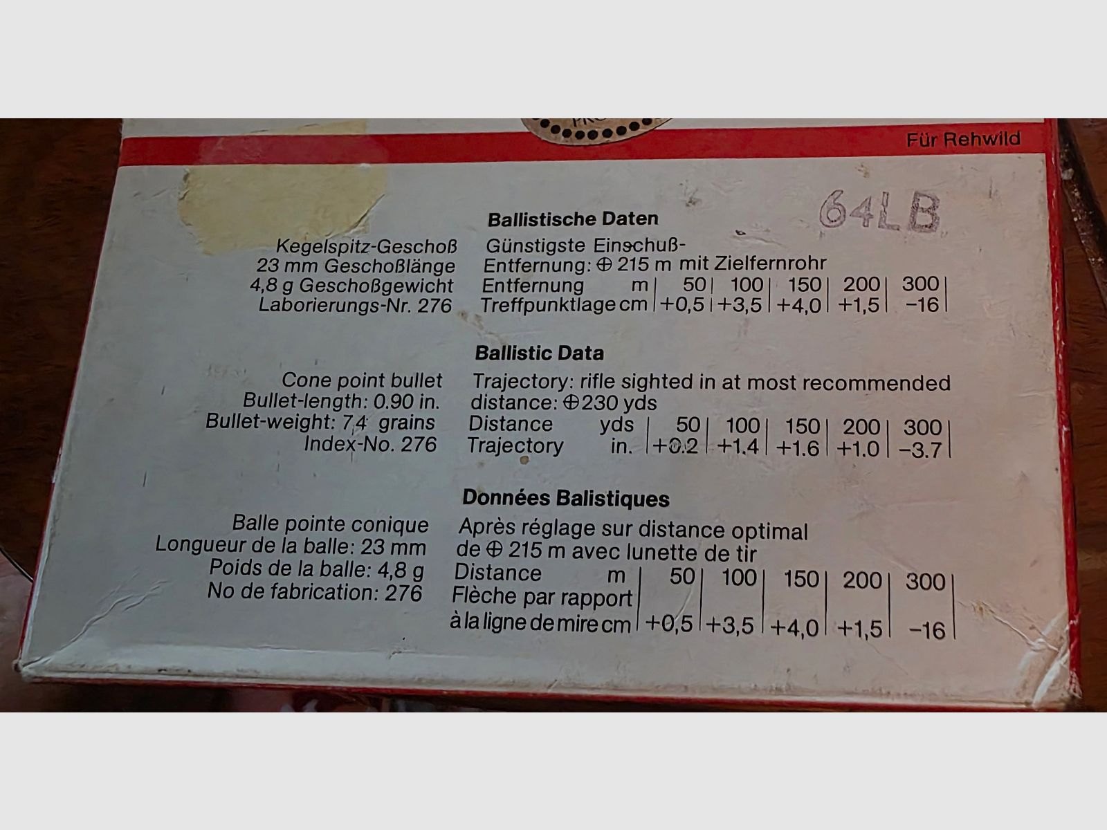 Rws Kegelspitz-Geschoß 4,8 g, 5,6x57