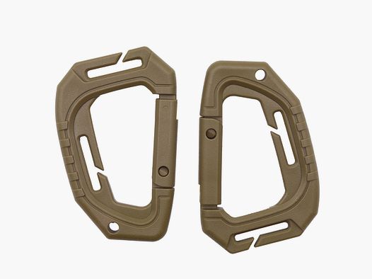 TACTICAL KARABINER MOLLE, 2stk. - Coyote Tan
