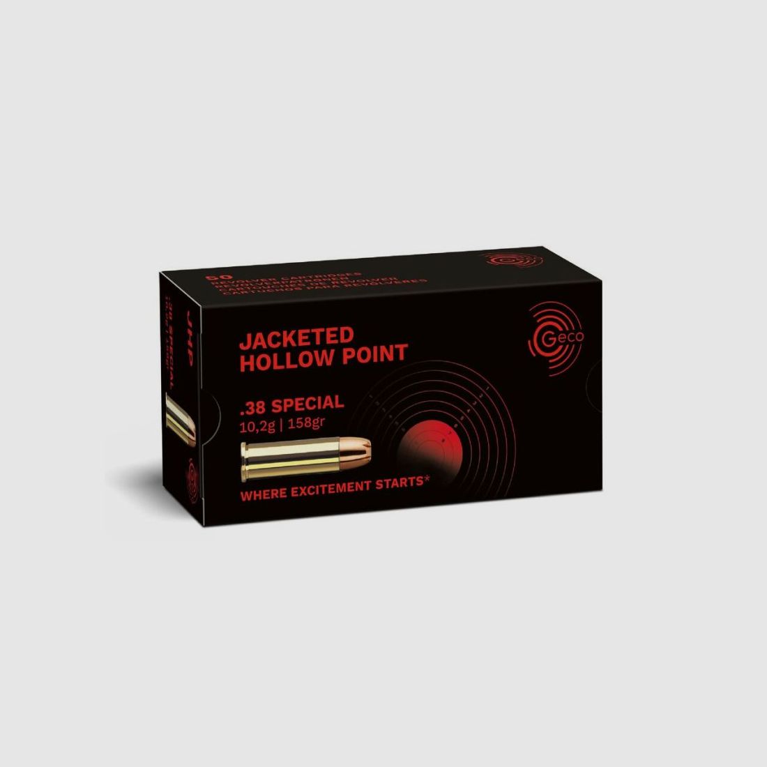 GECO .38 Special Jacketed Hollow Point 10.2g/158gr - 50 cartridges