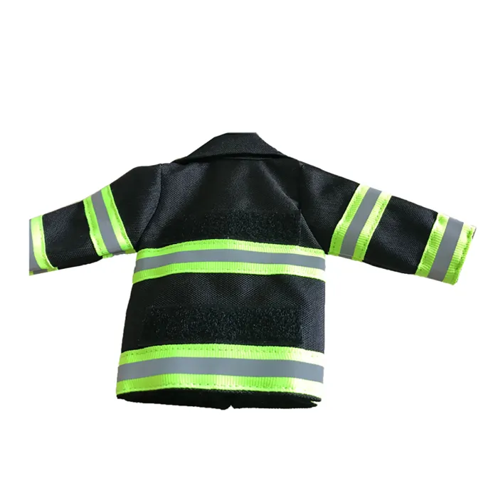 Chaqueta de mini bombero con tiras reflectantes para botella de cerveza / botella de vino / botella térmica, imagen 3 de 7