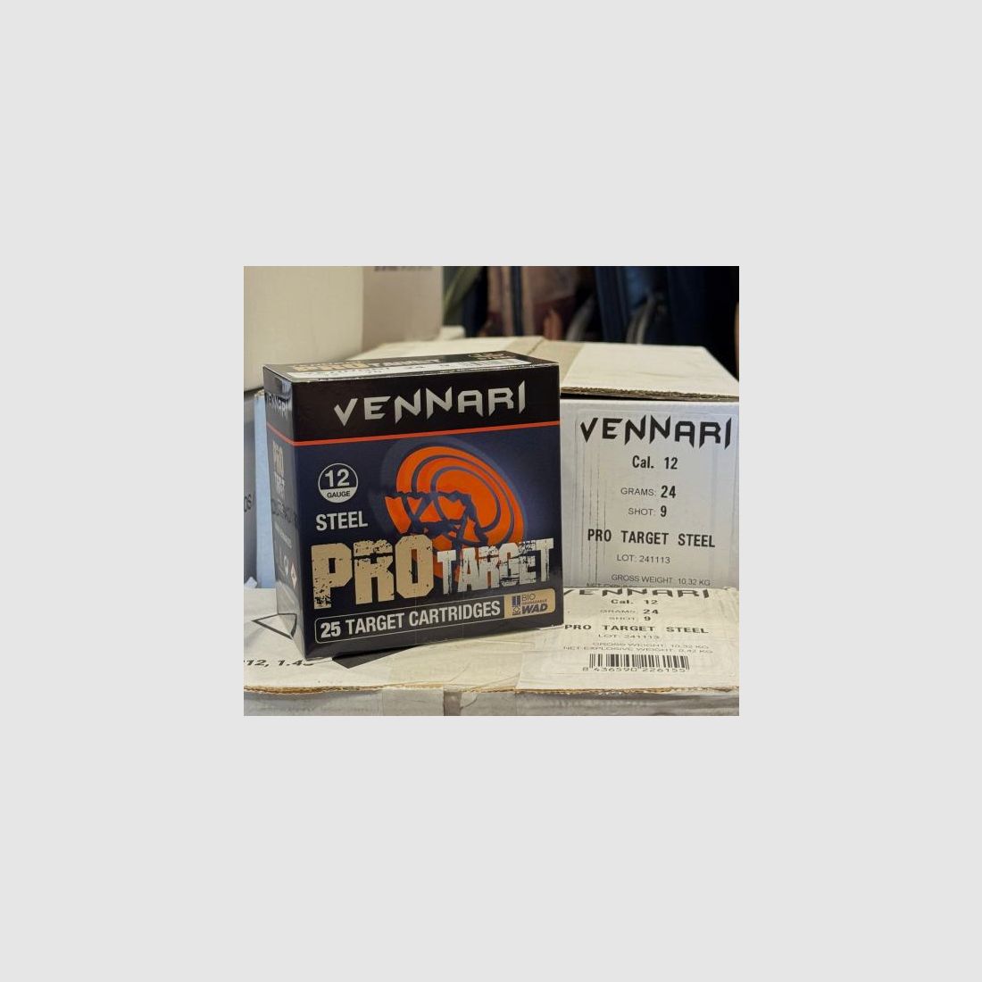 Vennari Pro Target Steel (Staal Schrotpatronen) voor Skeet Kaliber 12/70 (No. 9) 24g - SKEET STAAL