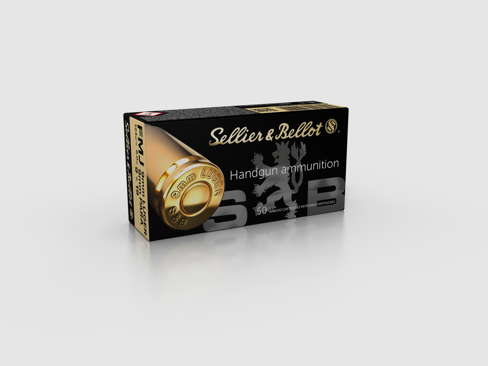 9mm Luger FMJ Sellier & Bellot 124Gr/8g
