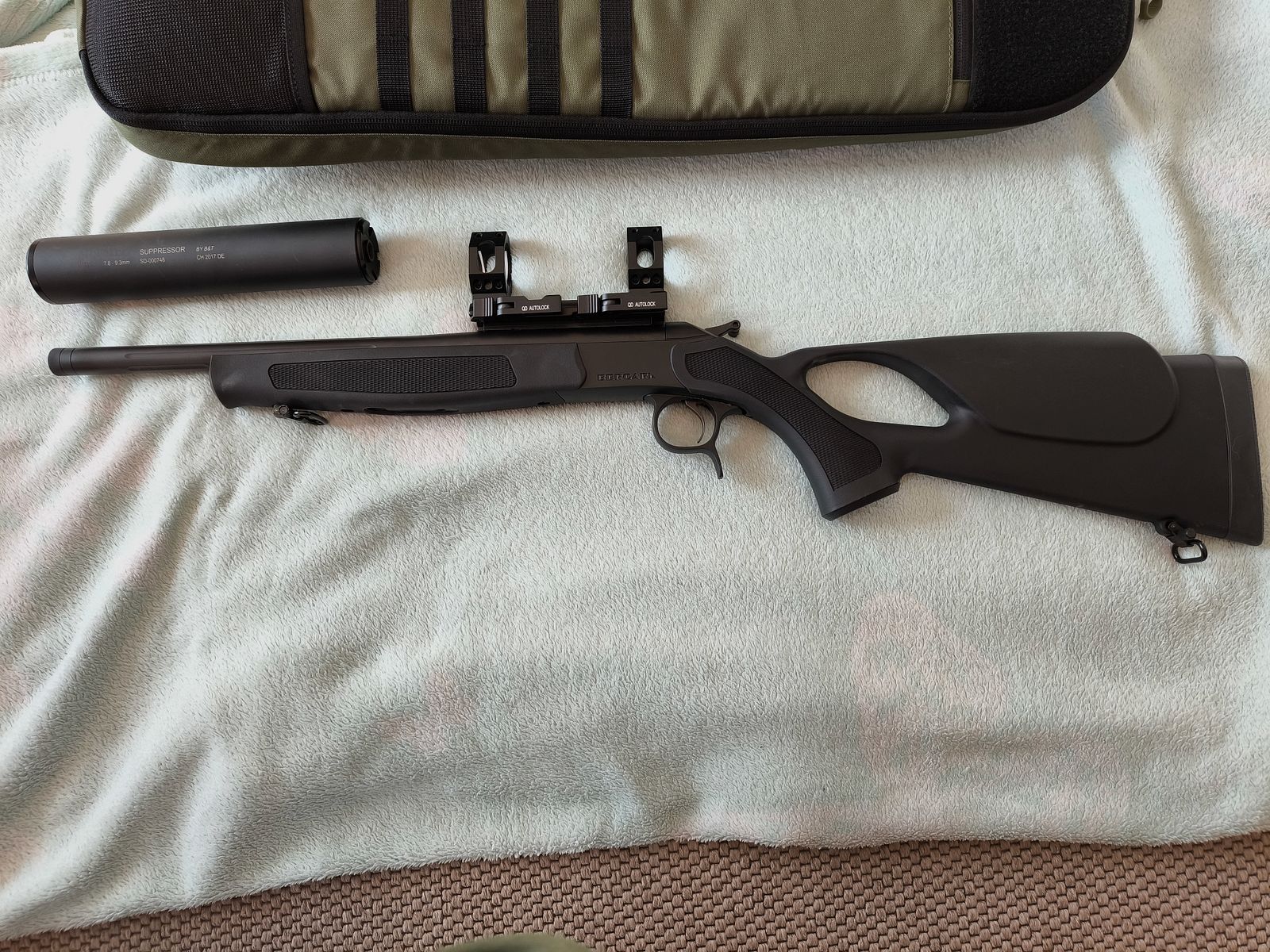 Bergara BA 13 TD with B&T silencer and Bergara backpack, absolutely as new!
