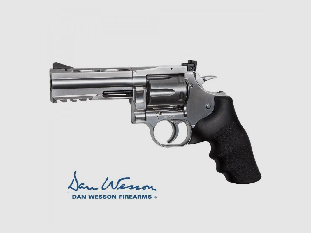 REVOLVER DAN WESSON 715, 4" Silber - 4,5 mm