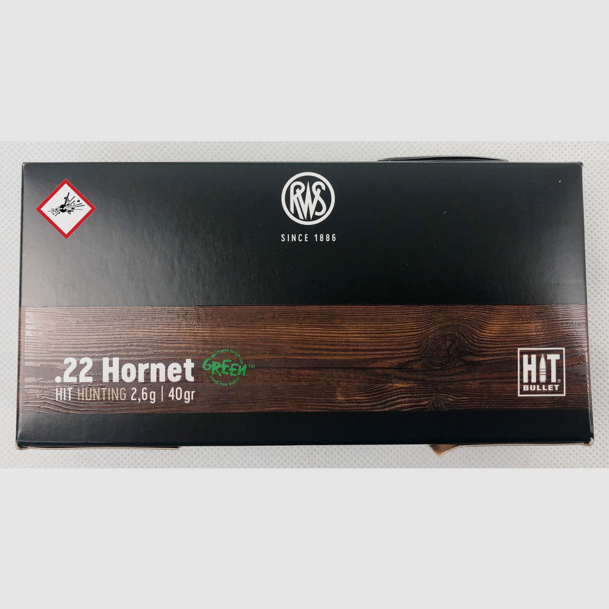 RWS HIT cartouche de chasse .22 Hornet 40grs