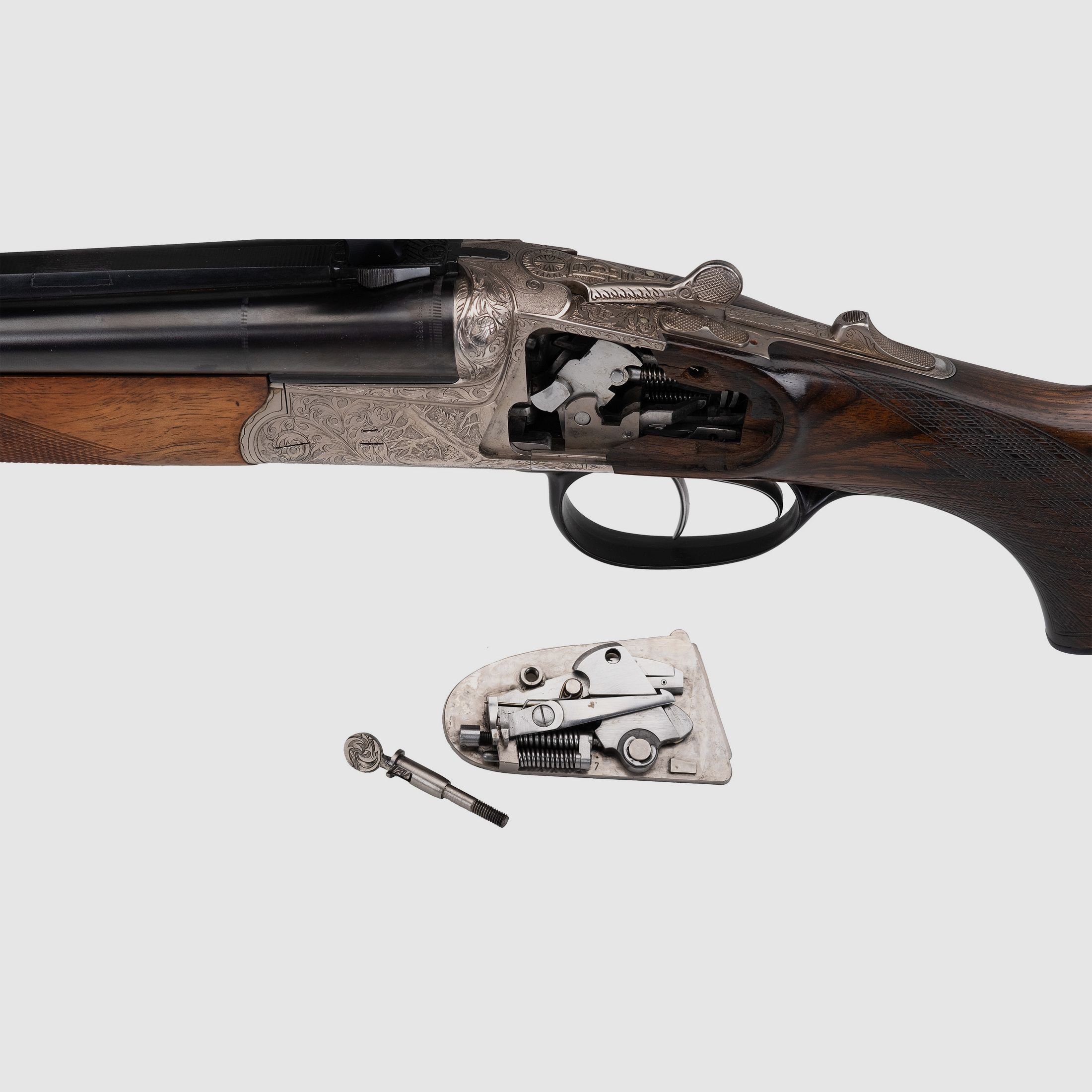 Krieghoff Neptun con cartella laterale drilling express con canna intercambiabile 20/76, .30R Blaser, immagine 5 di 6