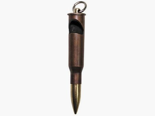 Anhnger-Patrone, "Mosin", Messing, mit Flaschenffner