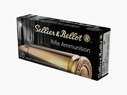 Sellier & Bellot 7,62x39, SP Teilmantel 123gr - 20 St.