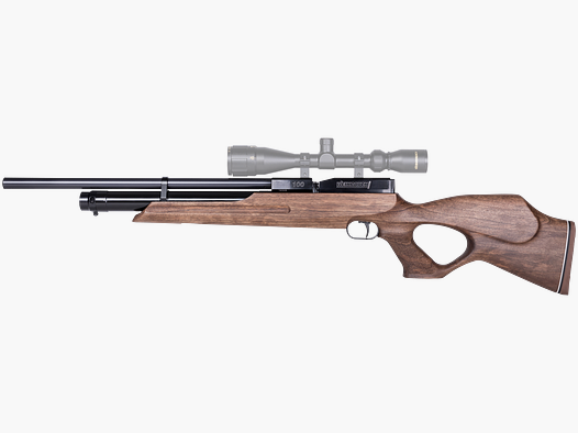 Luftgewehr Weihrauch HW100TK FSB (FAC) 4.5mm /.177 Nussbaum Lochschaft, kurze Ausführung, ca 35 Joule