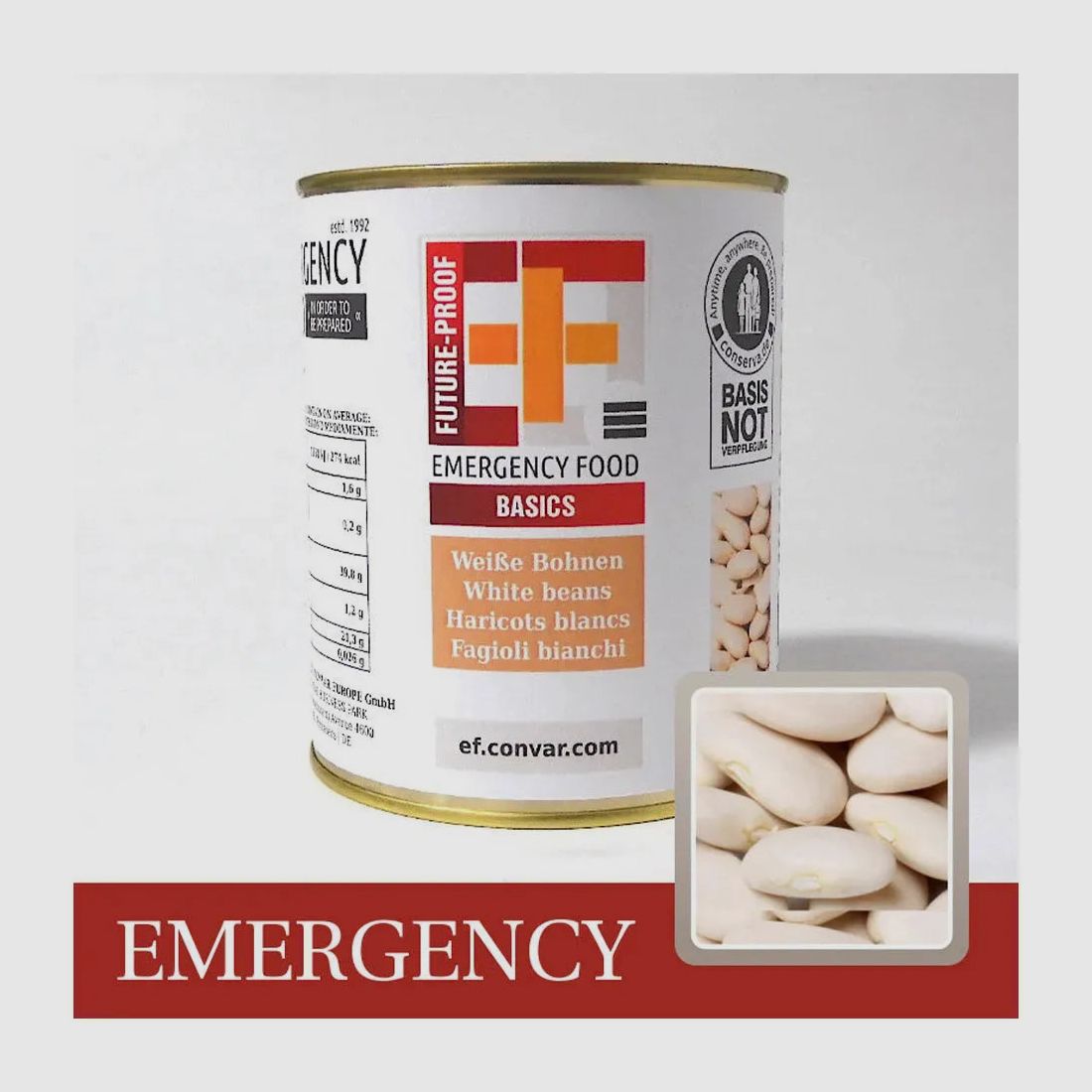 EF Emergency Food Basics Weiße Bohnen
