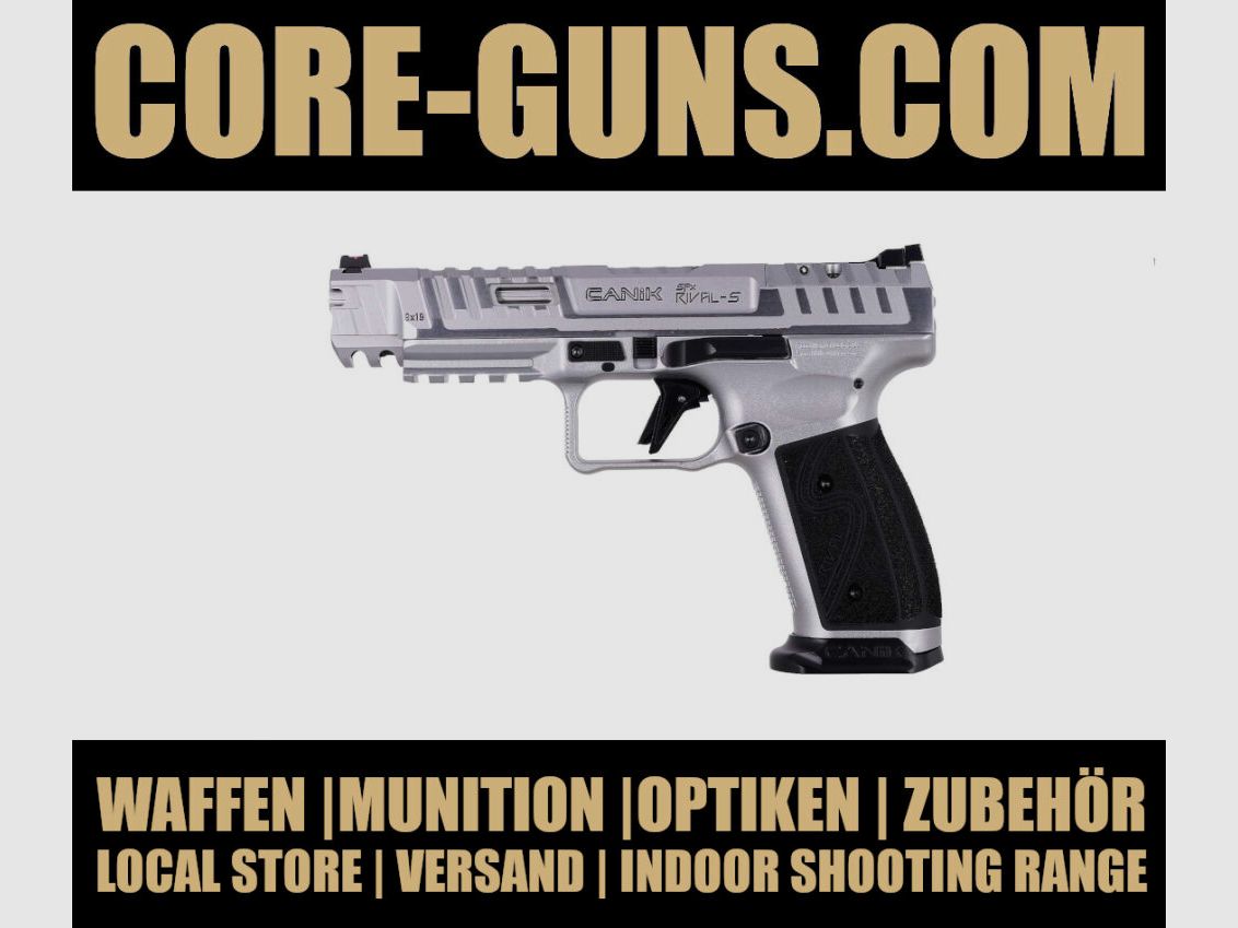 Canik SFX Rival-S Volledige Staal Pistool 9mm Luger Chroom direct beschikbaar