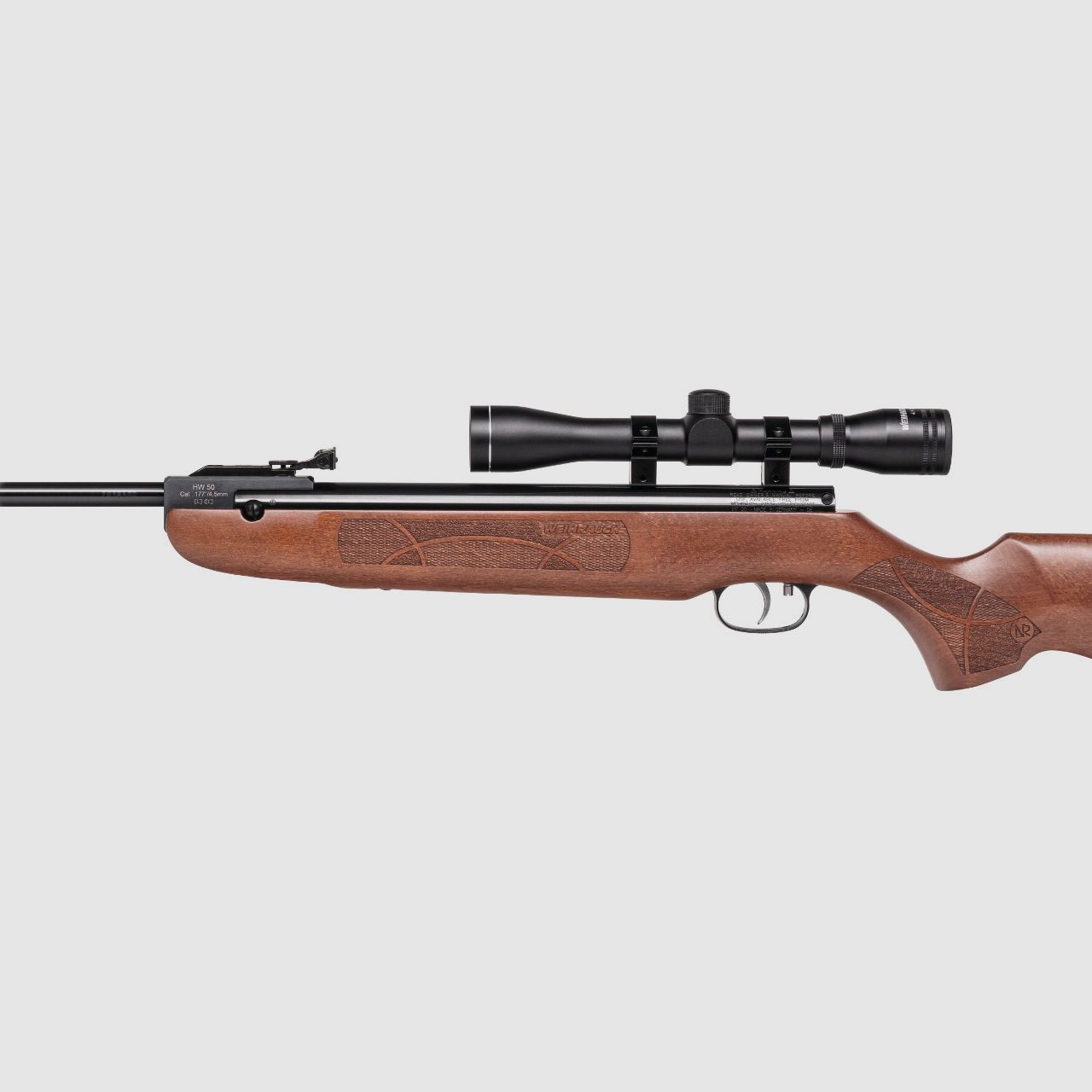 Knicklauf Luftgewehr Weihrauch HW 50 S Buchenholzschaft punziert Kaliber 4,5 mm (P18)