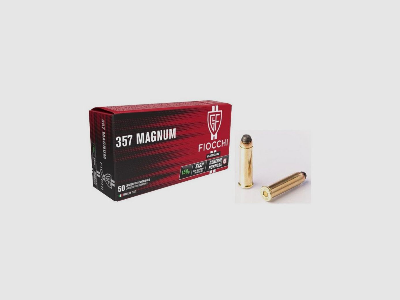MUNITION FIOCCHI CAL 357 SJSP 158GR /50
