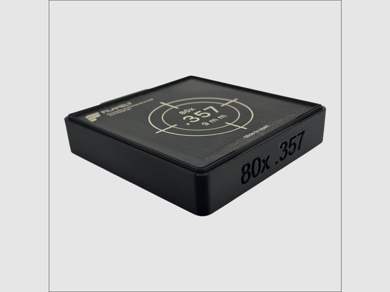 Diabolo-Box für 80x .357 / 9 mm – Praktisch, stapelbar, wiederverwendbar. Matchbox