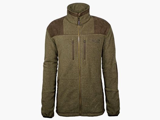 Hubertus Fleecejacke oliv / braun