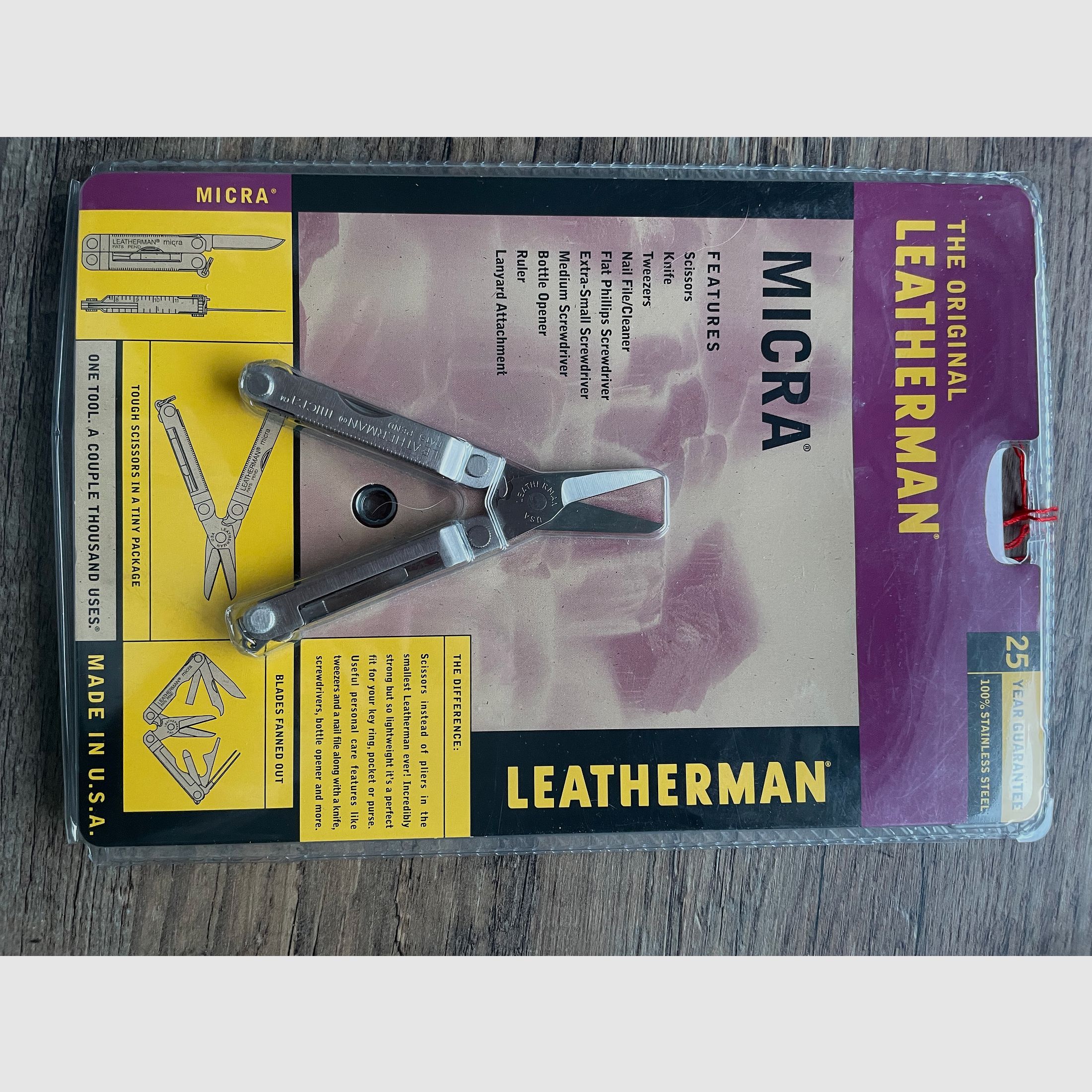 Leatherman Micra original packaging