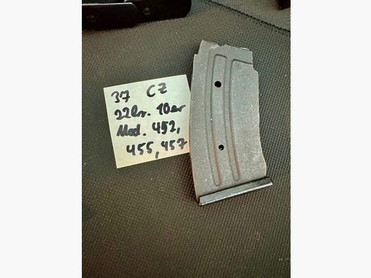 CZ Magazin .22 LR Schwarz Stahl Modelle 452, 455, 457 10 Schuss